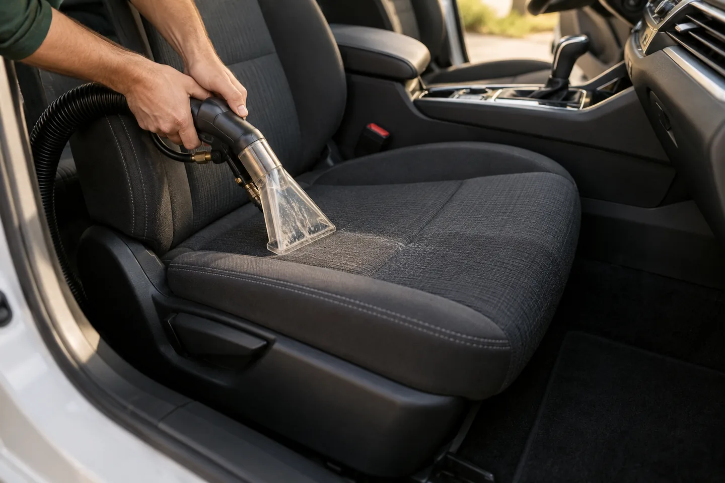 Curățarea tapițeriei unui scaun auto